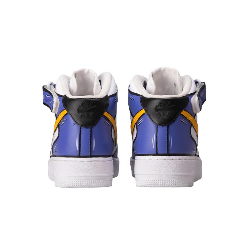 [Custom The male version of the Lakers in the 2D style, purple and gold]  Air Force 1 Skateboarding Shoes Men