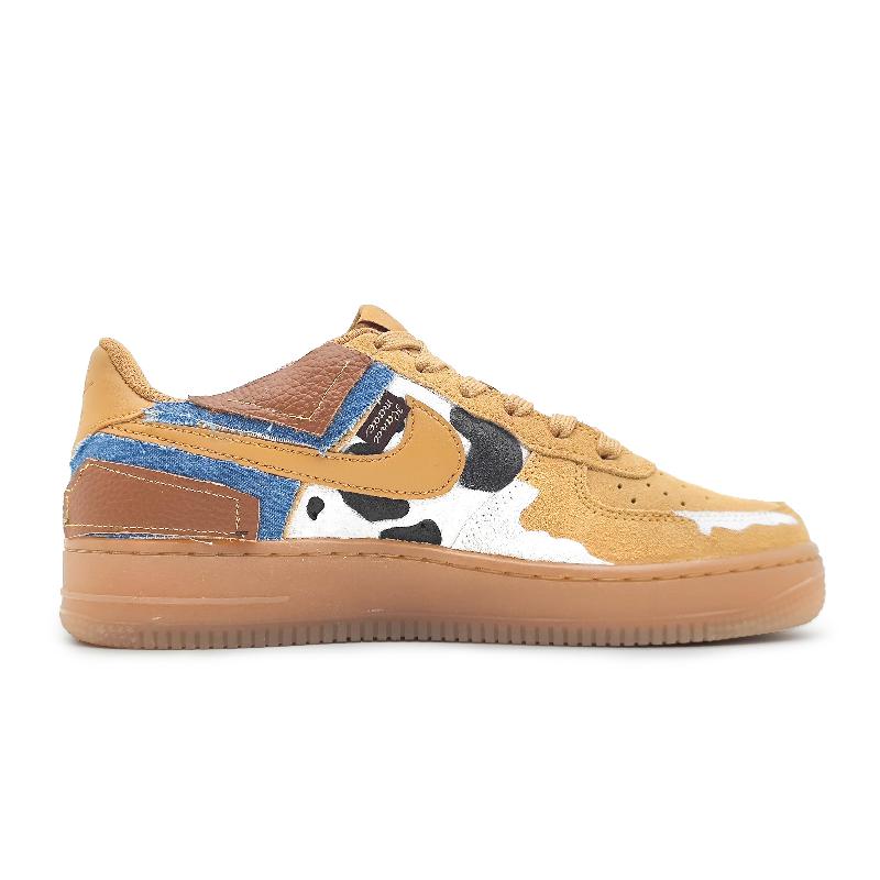 [Custom Woody Cowboy]  Air Force 1 Skateboarding Shoes Low-top Unisex White/Black/Blue Unisex