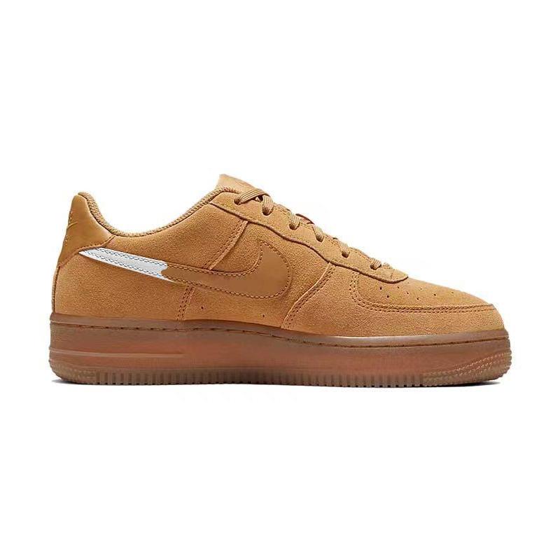 [Custom Lazy little lion]  Air Force 1 Skateboarding Shoes Women's Low-top Black/Brown