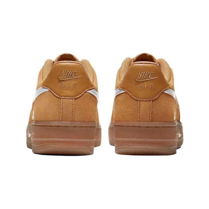 [Custom Lazy little lion]  Air Force 1 Skateboarding Shoes Women's Low-top Black/Brown