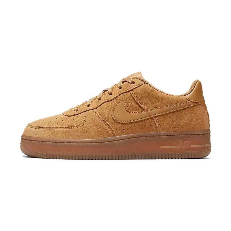 [Custom Lazy little lion]  Air Force 1 Skateboarding Shoes Women's Low-top Black/Brown