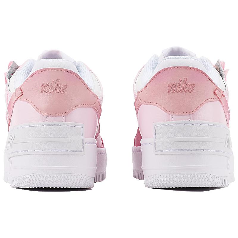 [Custom Rose GirL]  Air Force 1 Skateboarding Shoes Women's Low-top Pink/white