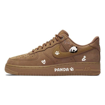 [Custom Winter plum Bear]  Air Force 1 Skateboarding Shoes Unisex