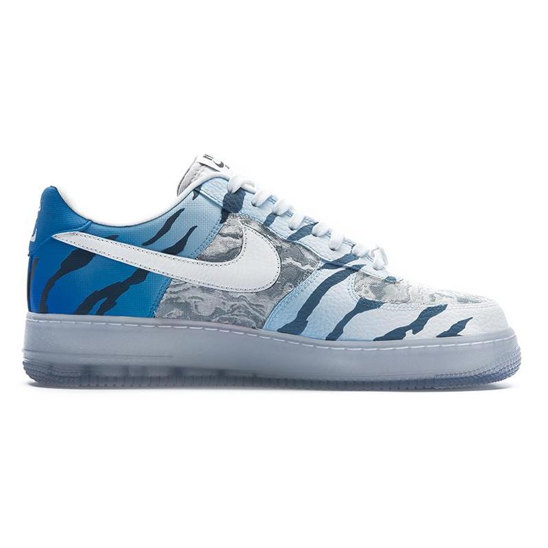 [Custom Men's style in the Year of the Tiger, white and blue]  Men’s Air Force 1 Low EMB Sneakers White/Blue