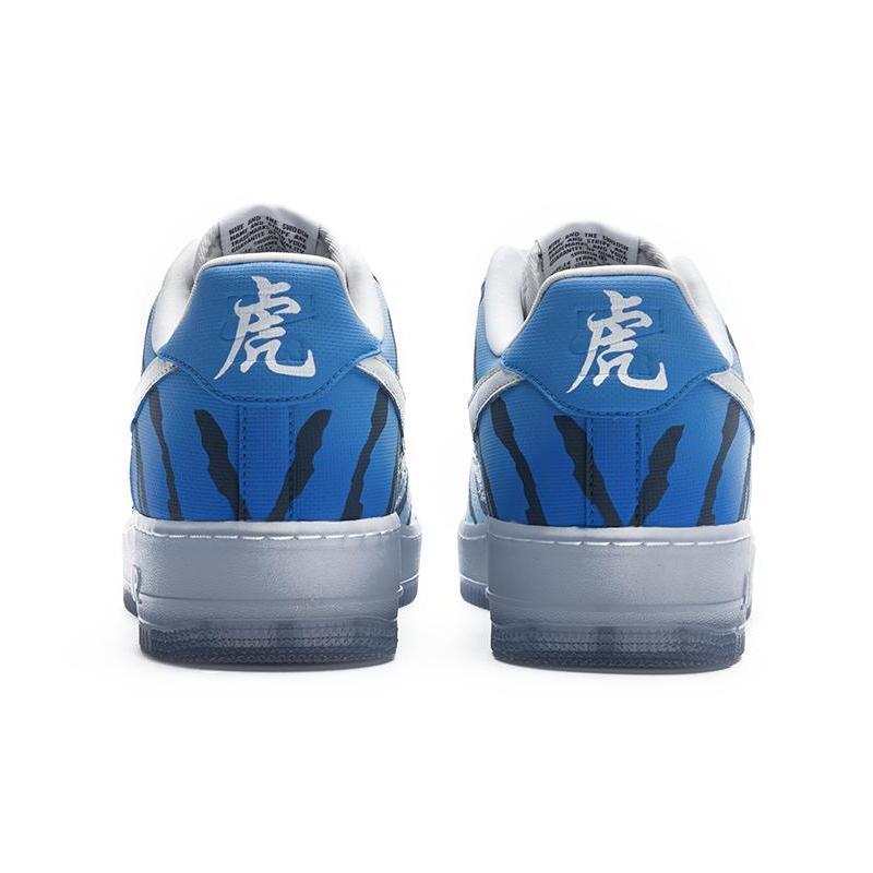 [Custom Men's style in the Year of the Tiger, white and blue]  Men’s Air Force 1 Low EMB Sneakers White/Blue
