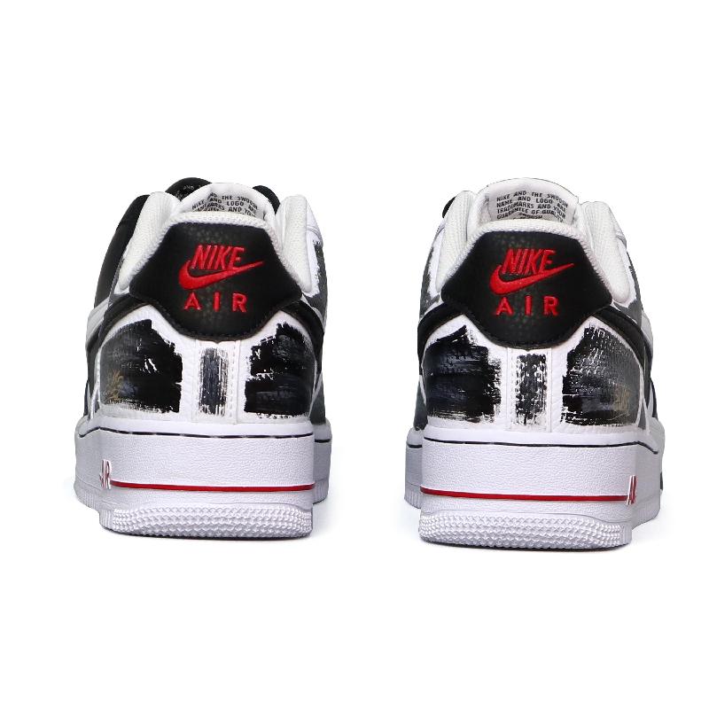 [Custom Black and white graffiti]  Air Force 1 Skateboarding Shoes Unisex Low-top Black/White