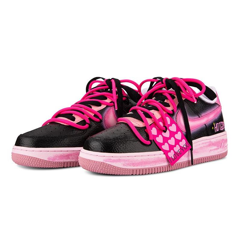 [Custom Sweet love heart]  Air Force 1 Low White Pink GS 2022