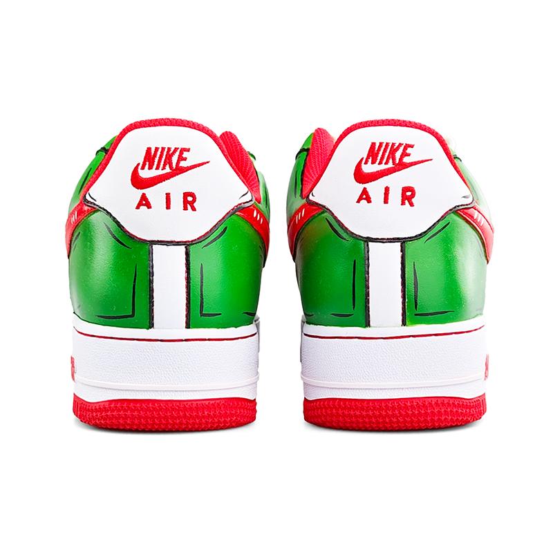 [Custom The 2D comic "Red and Green A"]  Air Force 1 Skateboarding Shoes Unisex Low-top Red/Green