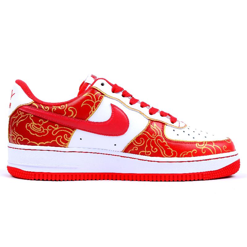[Custom Unisex gold and red New Year greetings for the Year of the Rabbit]  Air Force 1 Skateboarding Shoes Unisex