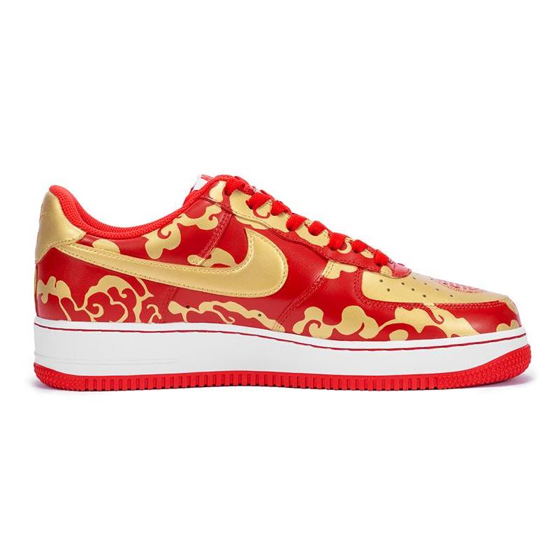 [Custom AF1 Men's auspicious wedding shoes featuring dragons and phoenixes]  Air Force 1 Skateboarding Shoes Men