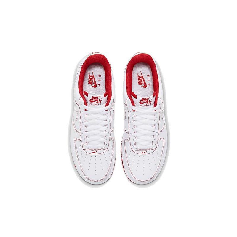 [Custom The fifth issue of men's hand-painted roses in red and blue]  Air Force 1 Skateboarding Shoes Men Low-top White/Navy/Red