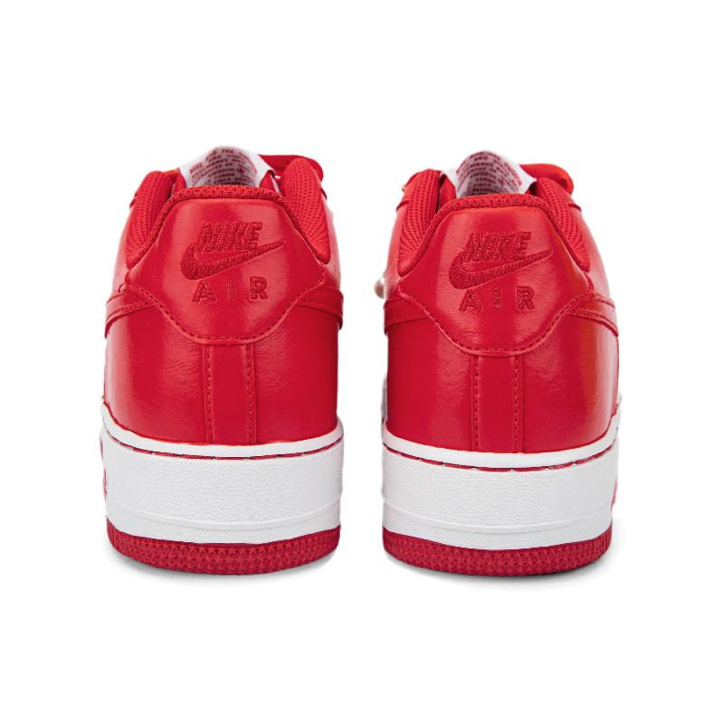 [Custom AF1 white and red wedding shoe pendant for women]  Air Force 1 Skateboarding Shoes Women's