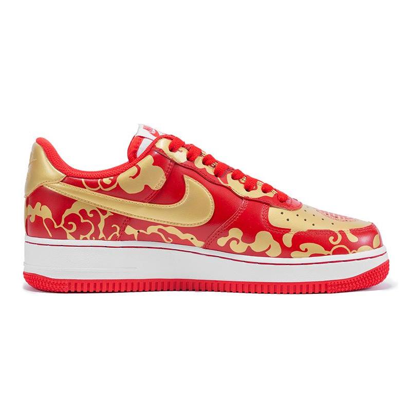 [Custom AF1 Women's Dragon and Phoenix Auspicious Wedding Shoes]  Air Force 1 Skateboarding Shoes Women's