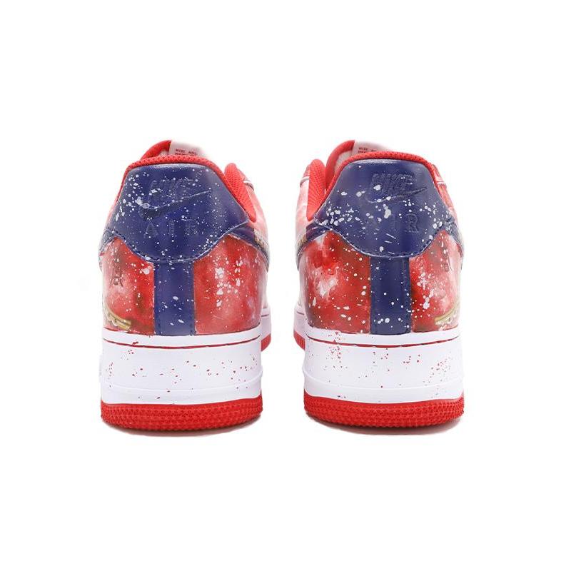 [Custom Women's Chinese-style Forbidden City red, white and blue]  Air Force 1 Skateboarding Shoes Women's Low-top Red And White