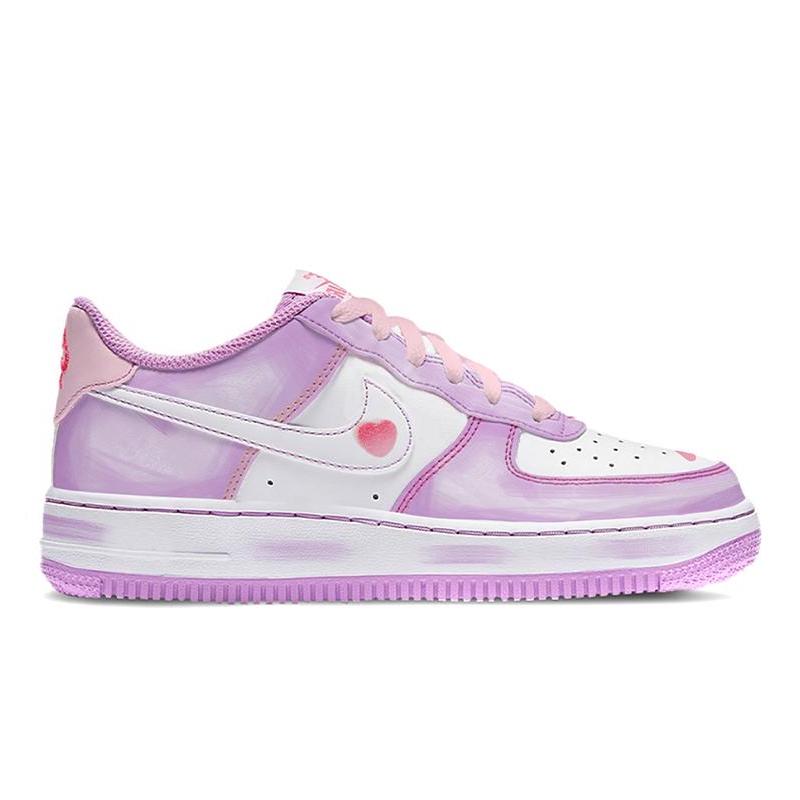 [Custom Sweet gummy candies for women in white and purple]  Air Force 1 Skateboarding Shoes Women's Low-top White/purple