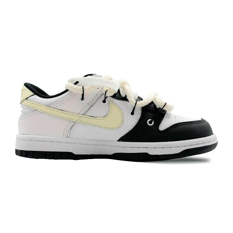 [Custom Pink Mood]  Dunk Skateboarding Shoes Women's Low-top White/pink