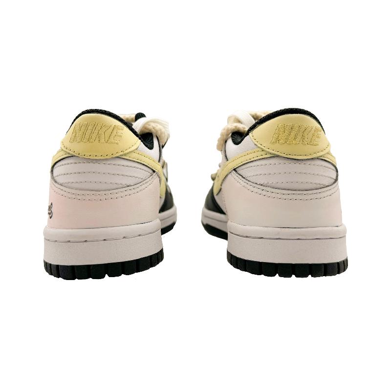 [Custom Pink Mood]  Dunk Skateboarding Shoes Women's Low-top White/pink