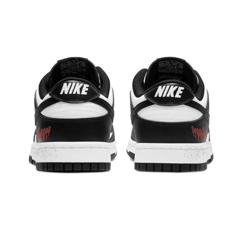 [Custom happy Yonghen]  Dunk Skateboarding Shoes Women's Low-top White/black