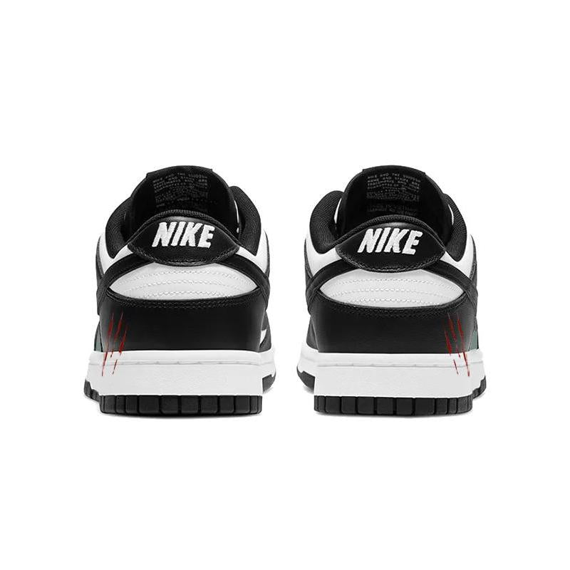 [Custom American]  Dunk Skateboarding Shoes Women's Low-top White/black