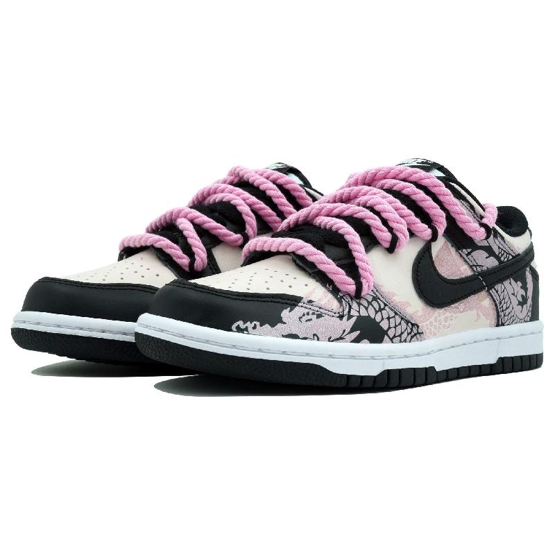 [Custom As delicate as a crimson dragon]  Dunk Skateboarding Shoes Women's
