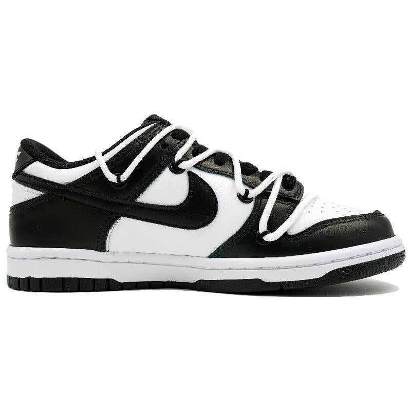 [Custom Bamboo Forest Panda]  Dunk Skateboarding Shoes Women's Low-top White