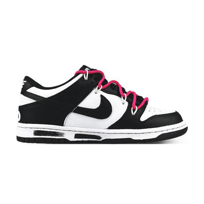 [Custom Female black coal ball solution]  Dunk Skateboarding Shoes Women's Low-top White/pink/black