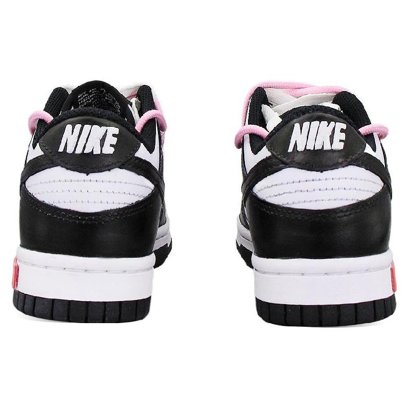 [Custom Sweet and cool black powder]  Dunk Skateboarding Shoes Women's Low-top Black/white/pink