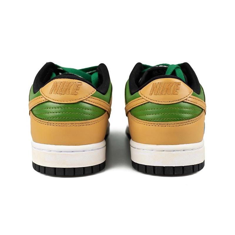 [Custom The chosen vintage green-brown]  Dunk Skateboarding Shoes Women's Low-top Brown/Green