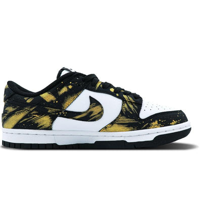 [Custom Black Gold Party]  Dunk Skateboarding Shoes Women's