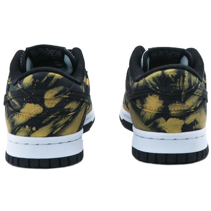 [Custom Black Gold Party]  Dunk Skateboarding Shoes Women's