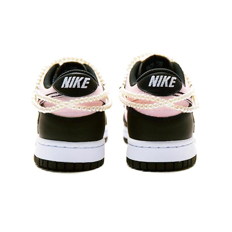 [Custom Bad Princess]  Dunk Skateboarding Shoes Women's Low-top Black/pink/white
