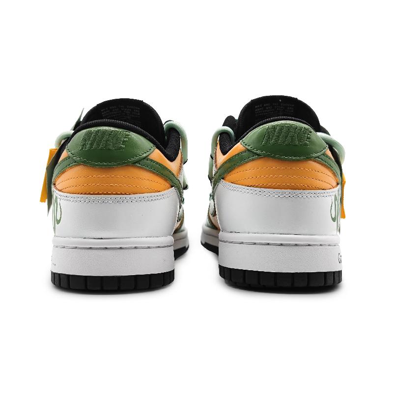 [Custom The female type is greedy for snake green]  Dunk Skateboarding Shoes Women's Low-top Yellow/White