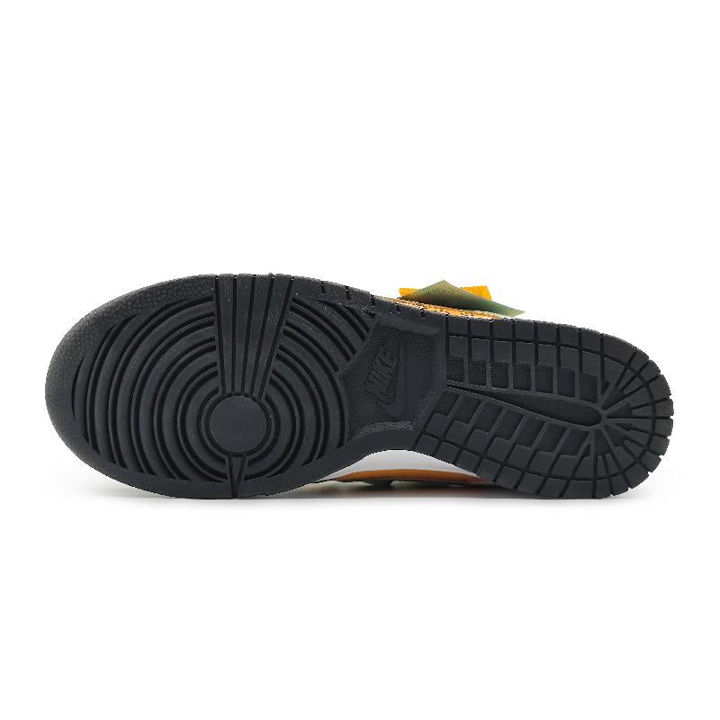 [Custom The female type is greedy for snake green]  Dunk Skateboarding Shoes Women's Low-top Yellow/White