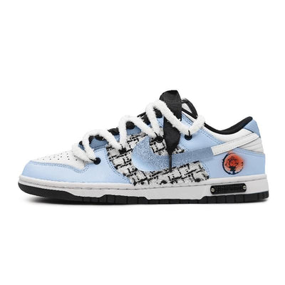 [Custom I am attached to the light blue gift BX]  Dunk Skateboarding Shoes Women's Low-top Black/white