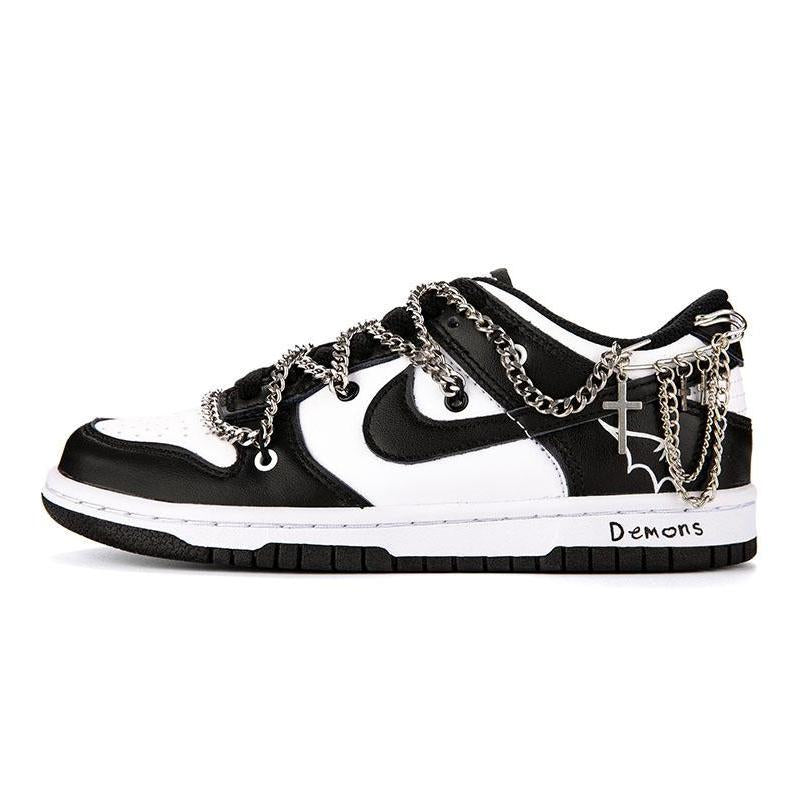 [Custom Retro devil and angel for women]  Dunk Skateboarding Shoes Women's