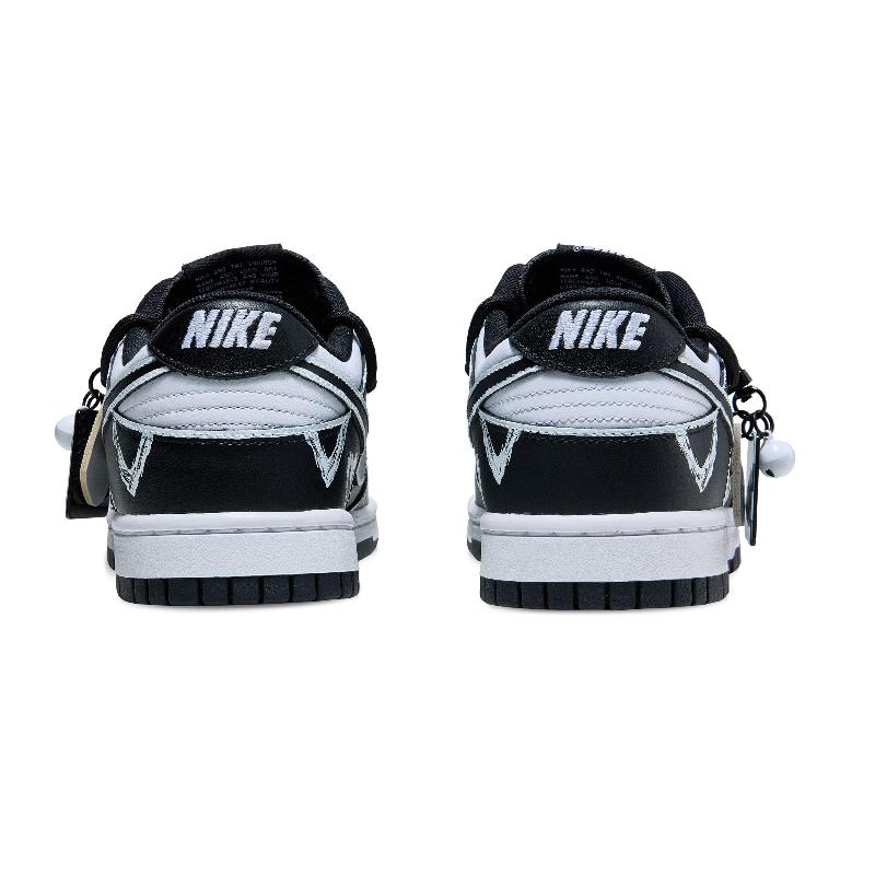 [Custom A woman's heart is like steel]  Dunk Skateboarding Shoes Women's Low-top White