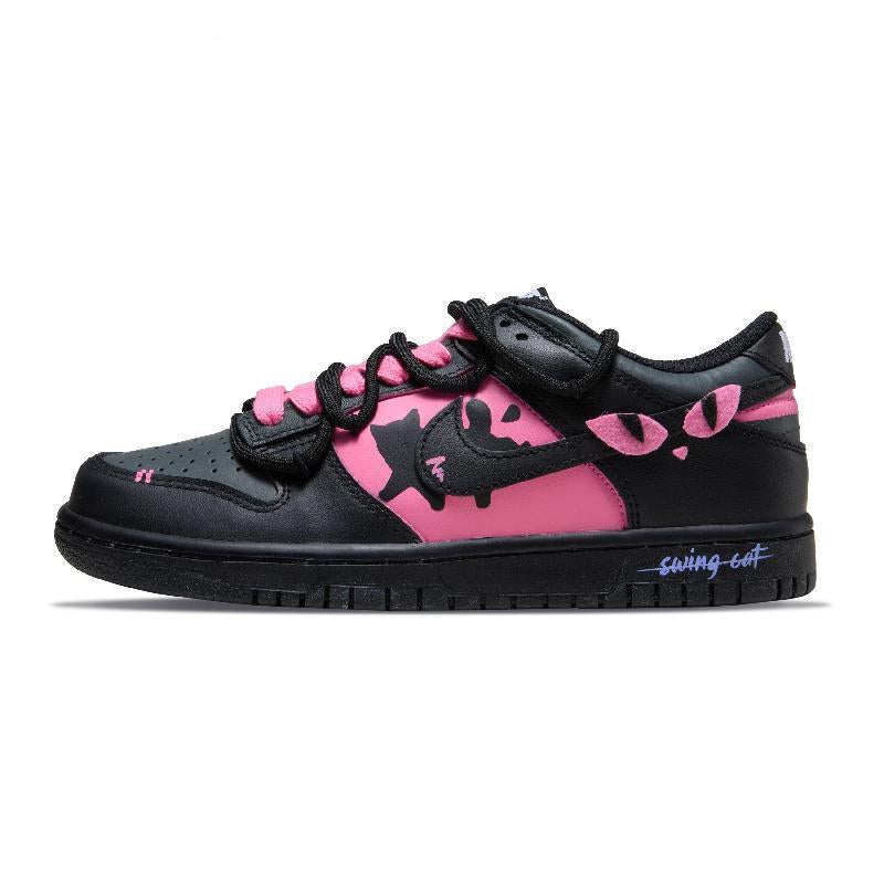 [Custom Female moonshadow cat]  Dunk Skateboarding Shoes Women's Low-top Red