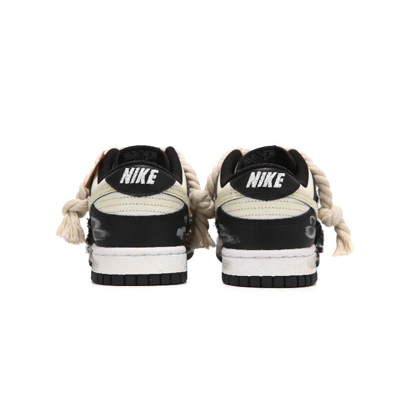[Custom Women's denim in beige]  Dunk Skateboarding Shoes Women's