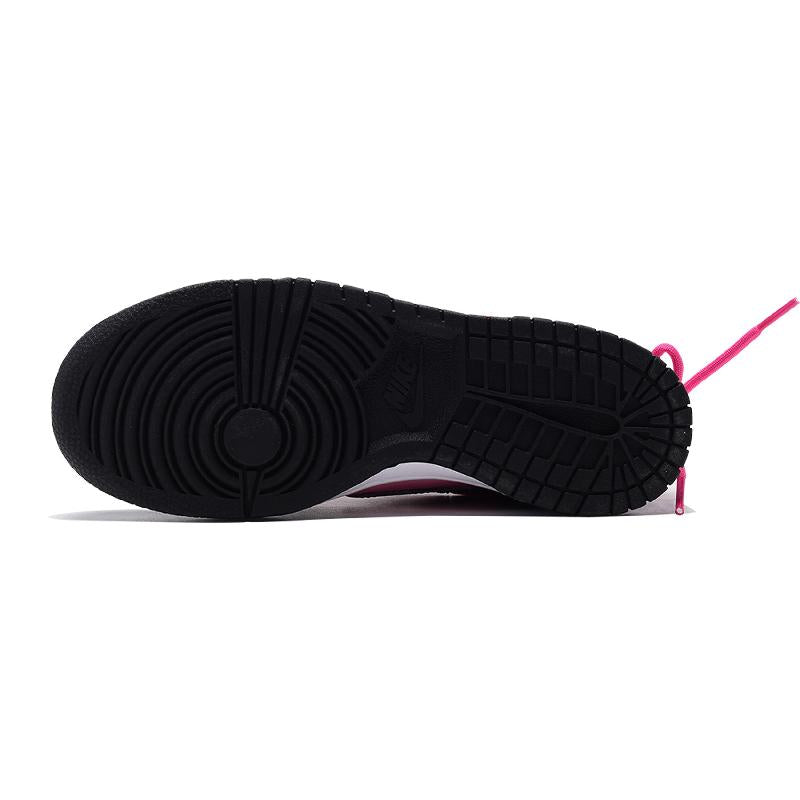 [Custom Black butterfly and pink]  Dunk Skateboarding Shoes Women's Low-top Pink/Black