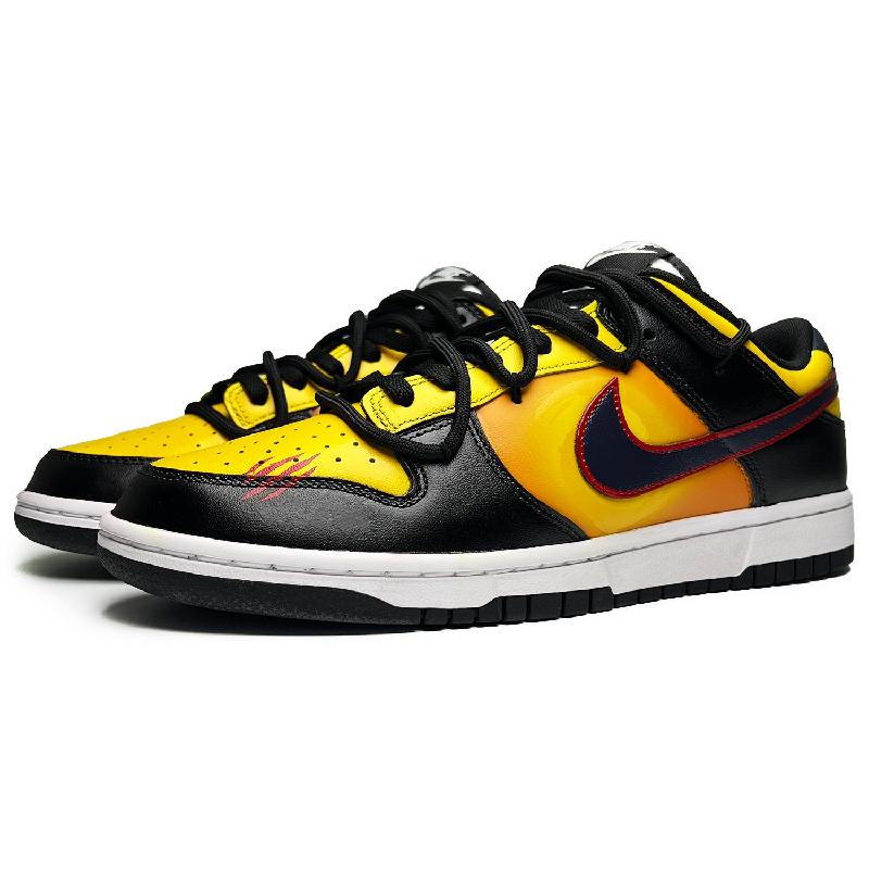 [Custom Female Bruce Lee]  Dunk Skateboarding Shoes Women's Low-top Yellow/black