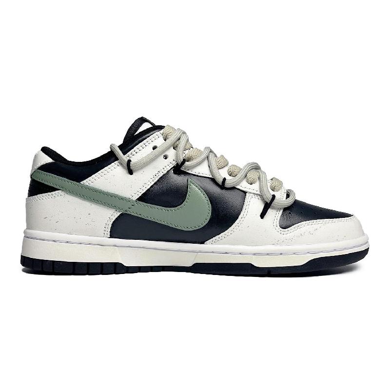 [Custom Women's style by the poolside]  Dunk Skateboarding Shoes Women's Low-top Green/Black/White
