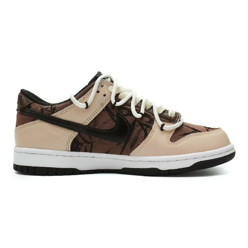 [Custom A female bamboo person]  Dunk Skateboarding Shoes Women's Low-top Brown/black