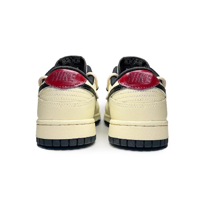 [Custom Women's dragon claw Mocha]  Dunk Skateboarding Shoes Women's Low-top Beige/black