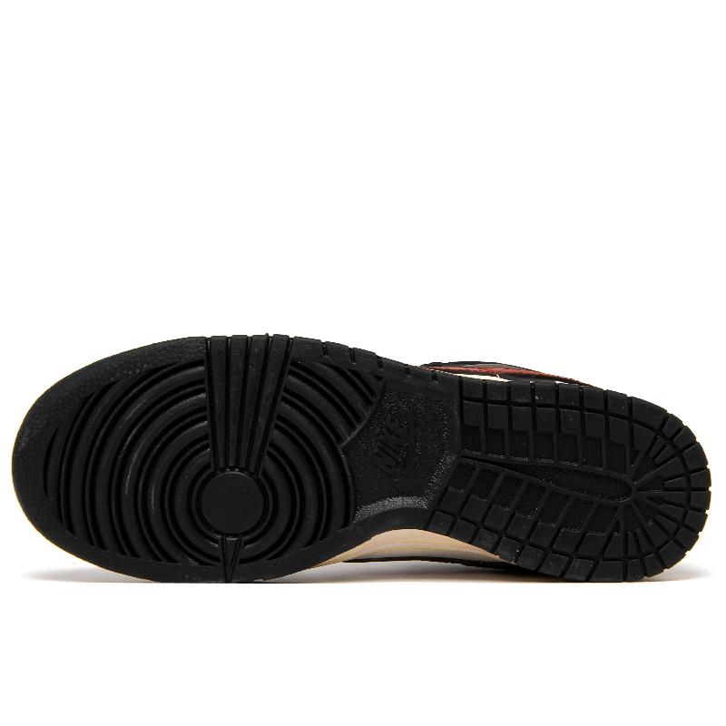 [Custom Women's tropical amber]  Dunk Skateboarding Shoes Women's Low-top Black/White/Red