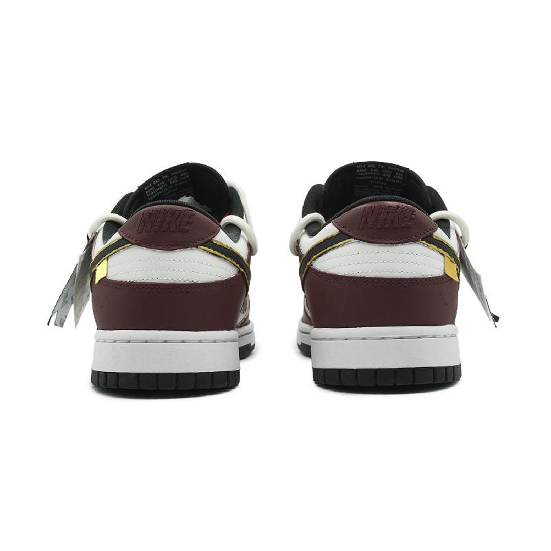 [Custom The golden age for women]  Dunk Skateboarding Shoes Women's Low-top Red/white/black