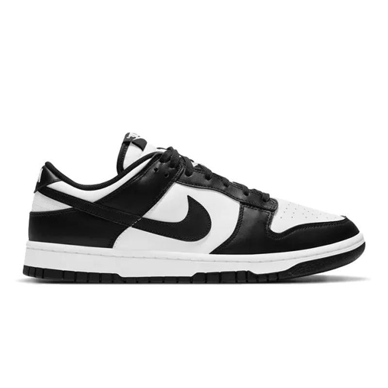 [Custom Little Panda Hero]  Dunk Skateboarding Shoes Women's Low-top White/black
