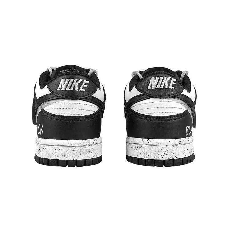 [Custom Women's style folded in half with a black smiling face]  Dunk Skateboarding Shoes Women's