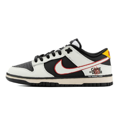 [Custom Female blood]  Dunk Skateboarding Shoes Women's Low-top Black/white/yellow