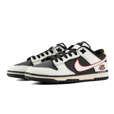 [Custom Female blood]  Dunk Skateboarding Shoes Women's Low-top Black/white/yellow