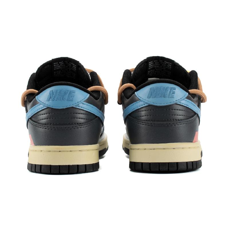 [Custom Female style trajectory]  Dunk Skateboarding Shoes Women's Low-top Beige/Blue